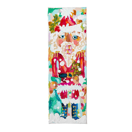 Santa Nutcracker Christmas Painting: 4x12-0